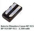 Cod.:CANON-BP915 - Nome:Bateria Filmadora BP-915