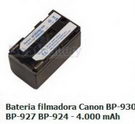 Cod.:CANON-BP930 - Nome:Bateria Filmadora BP-930